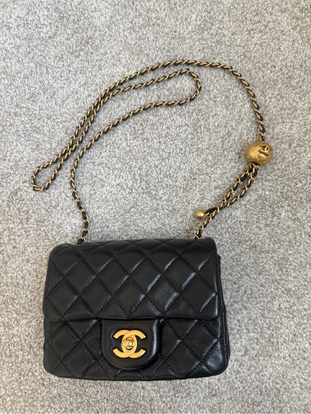 CHANEL Pearl Crush Mini Square Flap Bag